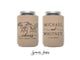 Wedding Can Cooler #241R - Custom Pet Illustration