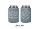 Wedding Can Cooler #242R - Custom Pet Illustration